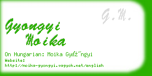 gyongyi moika business card